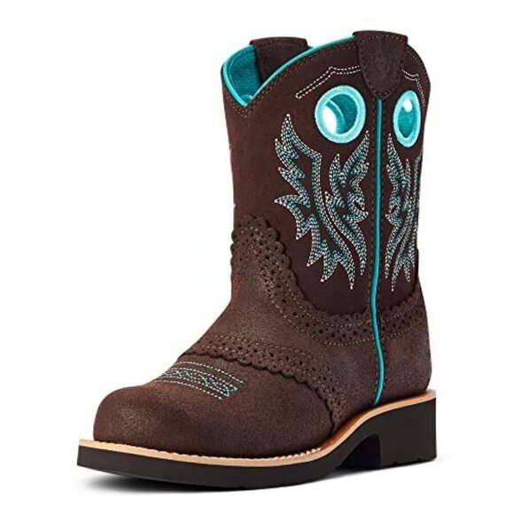 Ariat Kid's Fatbaby Cowgirl Western Boots Royal Chocolate/Fudge 10042537